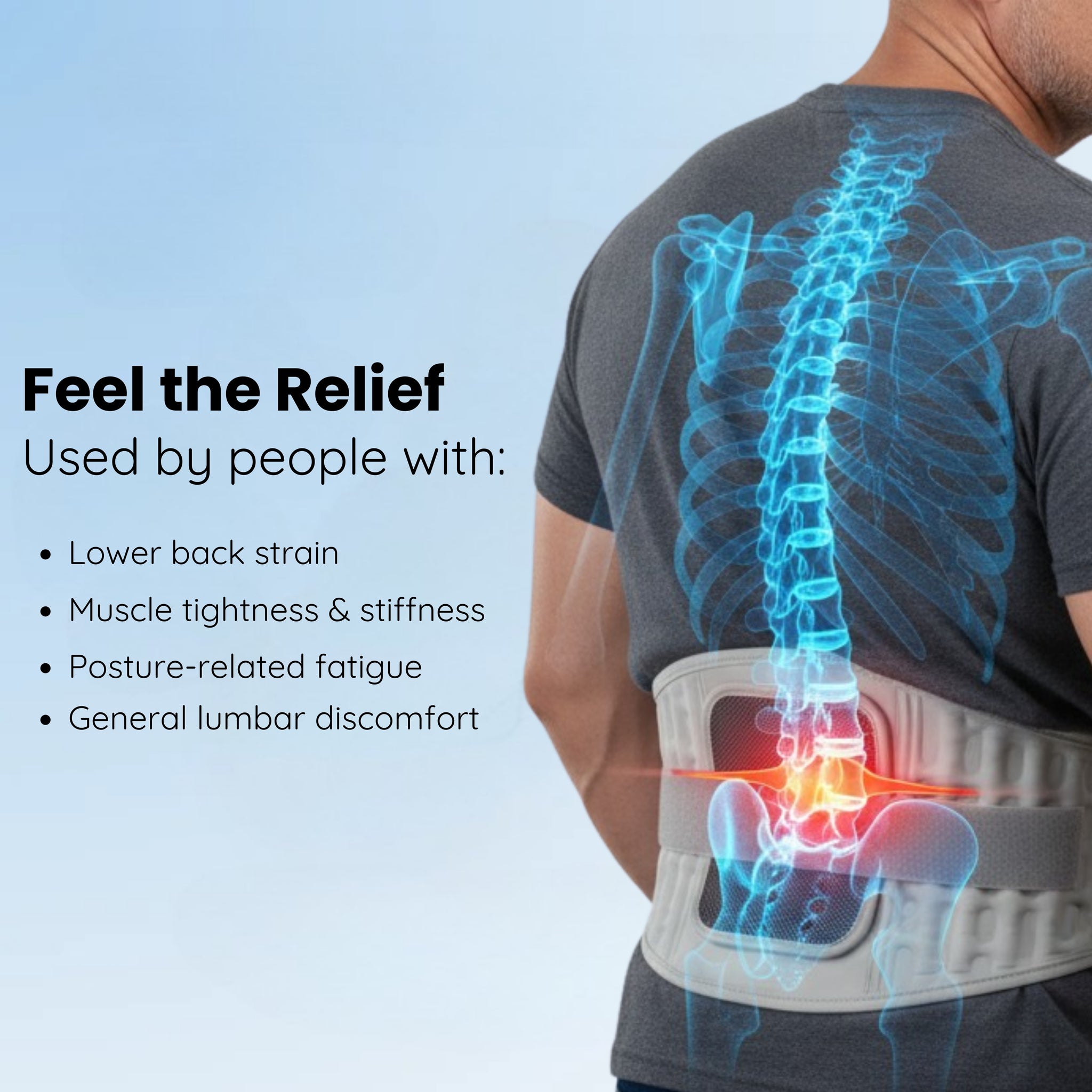 Theronity™ 3-in-1 Decompression Heat Massage Belt