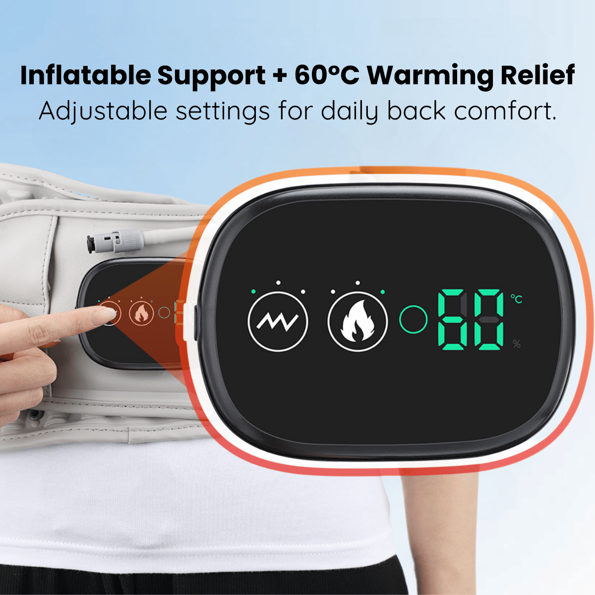 Theronity™ 3-in-1 Decompression Heat Massage Belt