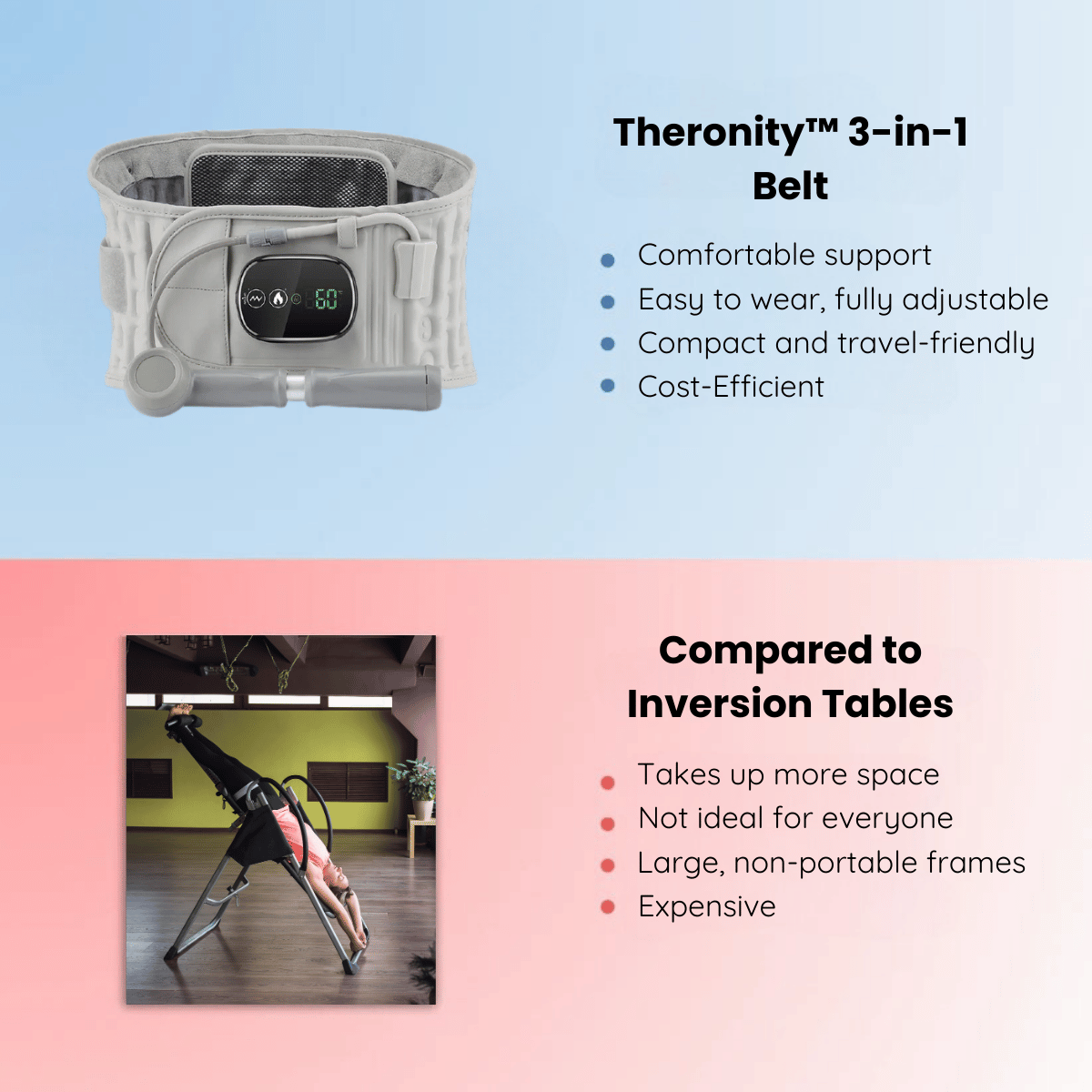 Theronity™ 3-in-1 Decompression Heat Massage Belt